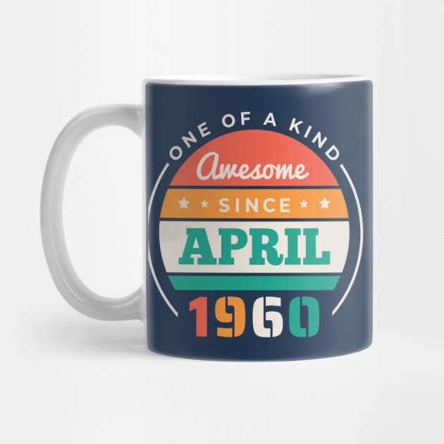 Retro Awesome Since April 1960 Birthday Vintage Bday 1960 by Now Boarding